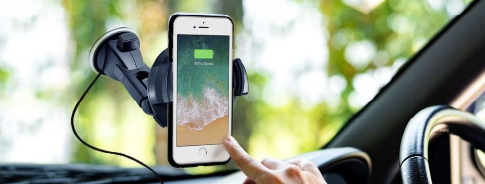 Bury PowerWindow Qi telefoonhouder met zuignap voor 62 tot 89 mm
