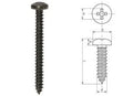 RTA Zelftappende schroeven DIN7981 , 4,2 x 38 mm zwart, 8 stuks