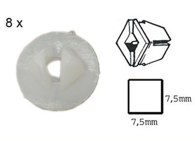 RTA Plastic moeren en bouten 7,7x7,5x10mm >4,8mm schroeven 8x