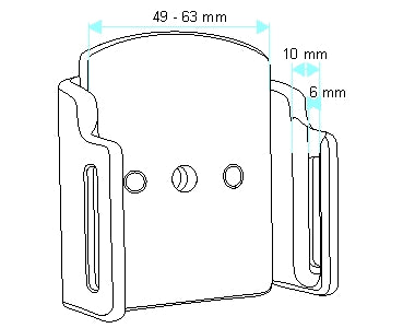 Brodit verstelbare passieve telefoonhouder 49-63 mm | 511230 - productfoto 7