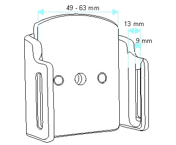 Brodit verstelbare passieve telefoonhouder 49-63 mm | 511231 - productfoto 7
