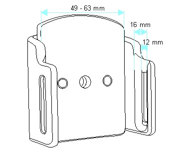 Brodit verstelbare passieve telefoonhouder 49-63 mm | 511232 - productfoto 7