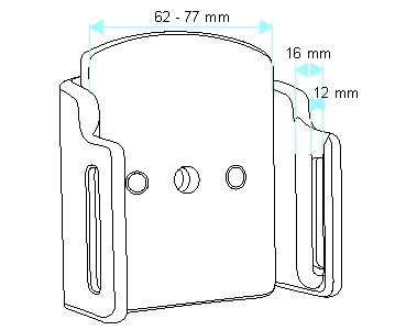 Brodit verstelbare passieve telefoonhouder 62-77 mm | 511309 - productfoto 7