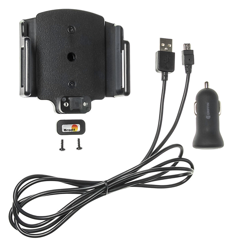 Brodit verstelbare actieve telefoonhouder met Micro-USB 62-77 mm | 521622 - productfoto 7