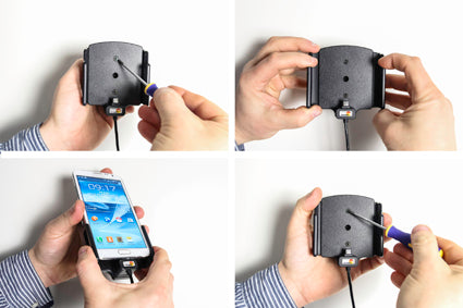 Brodit verstelbare actieve telefoonhouder met Micro-USB 75-89 mm | 521629 - productfoto 3