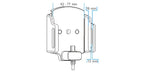 Brodit verstelbare actieve telefoonhouder vaste installatie 62-77 mm | 527842 - productfoto 7