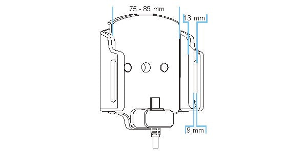Brodit verstelbare actieve telefoonhouder vaste installatie 75-89 mm | 527844 - productfoto 7