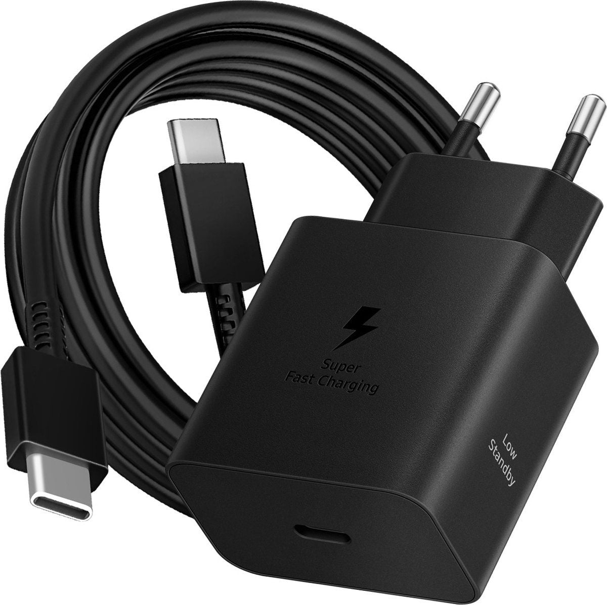 Samsung EP-T4511XBEGEU 45W USB-C + USB-C zwart PD3 230V-lader