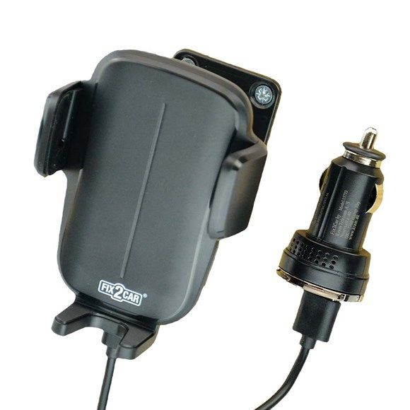 Kram Fix2Car Qi-telefoonhouder 15W met automatische armen voor 61 tot 86 mm