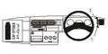 Brodit ProClip 602852 voor Volkswagen T4 Transporter/Pickup 1996-2002 en Volkswagen Caravelle 1996-2003 - montagepositie op dashboard