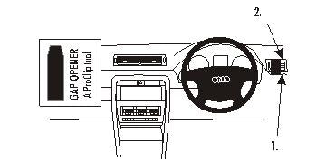 Brodit ProClip 602916 voor Audi S4 Sedan 2001-2007, Audi S4 Avant 2002-2007 e.a. - productfoto zwarte ABS montagebasis
