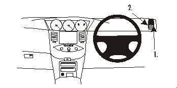 Brodit ProClip 603048 voor Nissan Primera 2002-2009 - productfoto zwarte ABS montagebasis