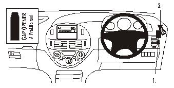 Brodit ProClip 603067 voor Toyota Previa 2001-2006 - productfoto zwarte ABS montagebasis