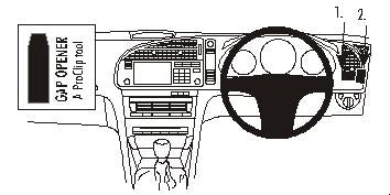 Brodit ProClip 603089 voor Saab 9-3 2003-2006 - productfoto zwarte ABS montagebasis