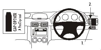 Brodit ProClip 603139 voor Subaru Forester 2003-2007 - productfoto zwarte ABS montagebasis