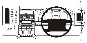 Brodit ProClip 603179 voor Volkswagen Touareg 2003-2009 - productfoto zwarte ABS montagebasis