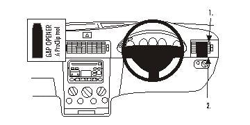 Brodit ProClip 603206 voor Ford Transit Connect 2003-2009 en Ford Tourneo Connect 2003-2009 - productfoto zwarte ABS montagebasis