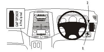 Brodit ProClip 603242 voor Toyota Sienna 2004-2010 - productfoto zwarte ABS montagebasis