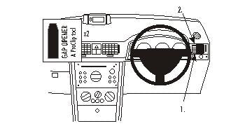 Brodit ProClip 603263 voor Opel Meriva 2003-2010 en Vauxhall Meriva 2003-2010 - productfoto zwarte ABS montagebasis