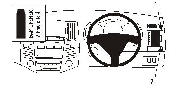 Brodit ProClip 603272 voor Lexus RX Series 2004-2009 - productfoto zwarte ABS montagebasis