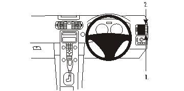 Brodit ProClip 603362 voor Volvo V50 2004-2012, Volvo S40 2004-2012 e.a. - productfoto zwarte ABS montagebasis