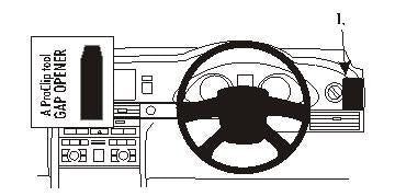 Brodit ProClip 603509 voor Audi S6 2004-2009 en Audi A6 2004-2009 - productfoto zwarte ABS montagebasis