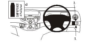 Brodit ProClip 603514 voor Honda Odyssey 2005-2007 - productfoto zwarte ABS montagebasis