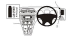 Brodit ProClip 603807 voor Skoda Octavia II 2005-2013 - productfoto zwarte ABS montagebasis