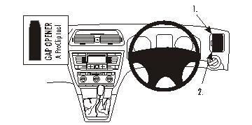 Brodit ProClip 603807 voor Skoda Octavia II 2005-2013 - productfoto zwarte ABS montagebasis