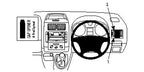 Brodit ProClip 603974 voor Citroen Jumpy 2nd Gen 2007-2016, Citroen Dispatch 2008-2016 e.a. - productfoto zwarte ABS montagebasis