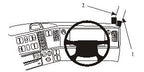 Brodit ProClip 603983 voor Volvo NH series 2007-2011, Volvo FM series 2007-2013 en Volvo FH series 2007-2011 - productfoto zwarte ABS montagebasis