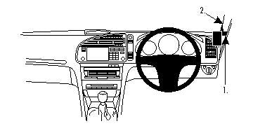 Brodit ProClip 604060 voor Saab 9-3 2003-2011 - productfoto zwarte ABS montagebasis