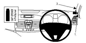 Brodit ProClip 604134 voor Renault Laguna 2008-2015 - productfoto zwarte ABS montagebasis