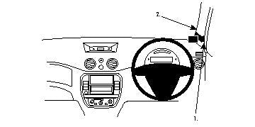 Brodit ProClip 604173 voor Citroen C3 2006-2009 - productfoto zwarte ABS montagebasis