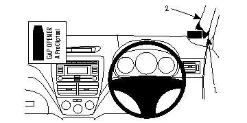 Brodit ProClip 604186 voor Subaru Forester 2008-2012 - productfoto zwarte ABS montagebasis