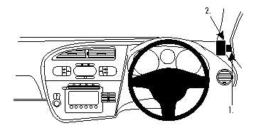 Brodit ProClip 604274 voor Seat Leon 2006-2012 - productfoto zwarte ABS montagebasis