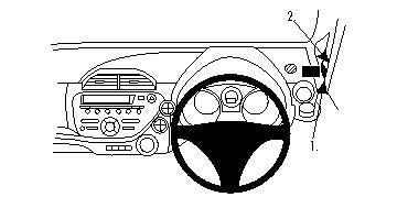 Brodit ProClip 604276 voor Honda Jazz 2009-2014 en Honda Fit 2009-2013 - productfoto zwarte ABS montagebasis