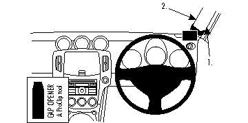 Brodit ProClip 604315 voor Nissan 370 Z 2009-2020 - productfoto zwarte ABS montagebasis