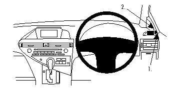 Brodit ProClip 604323 voor Lexus RX Series 2010-2015 - productfoto zwarte ABS montagebasis