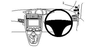 Brodit ProClip 604340 voor Toyota Verso 2009-2019 - productfoto zwarte ABS montagebasis