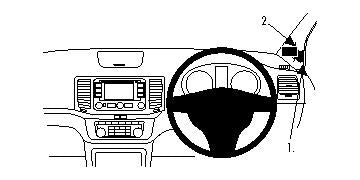 Brodit ProClip 604564 voor Seat Alhambra 2011-2019 en Volkswagen Sharan 2011-2022 - productfoto zwarte ABS montagebasis