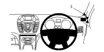 Brodit ProClip 604572 voor Ford Grand C-Max 2011-2018 en Ford C-Max 2011-2018 - productfoto zwarte ABS montagebasis