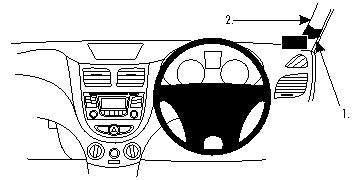 Brodit ProClip 604660 voor Hyundai i25 2010-2017 en Hyundai Accent 2010-2017 - montagefoto 6