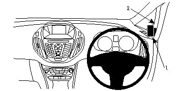 Brodit ProClip 604851 voor Ford B-Max 2013-2018 - productfoto zwarte ABS montagebasis