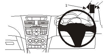 Brodit ProClip 604866 voor Mazda BT 50 2013-2015 - productfoto zwarte ABS montagebasis