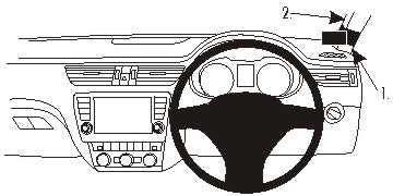 Brodit ProClip 604887 voor Skoda Octavia III 2013-2021 - productfoto zwarte ABS montagebasis