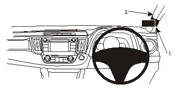 Brodit ProClip 604894 voor Toyota RAV 4 2013-2018 - productfoto zwarte ABS montagebasis