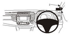 Brodit ProClip 604894 voor Toyota RAV 4 2013-2018 - productfoto zwarte ABS montagebasis