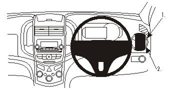 Brodit ProClip 604976 voor Holden Trax 2014-2020 - productfoto zwarte ABS montagebasis