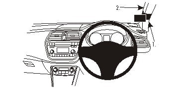 Brodit ProClip 604983 voor Suzuki SX4 S-Cross 2014-2021 - productfoto zwarte ABS montagebasis